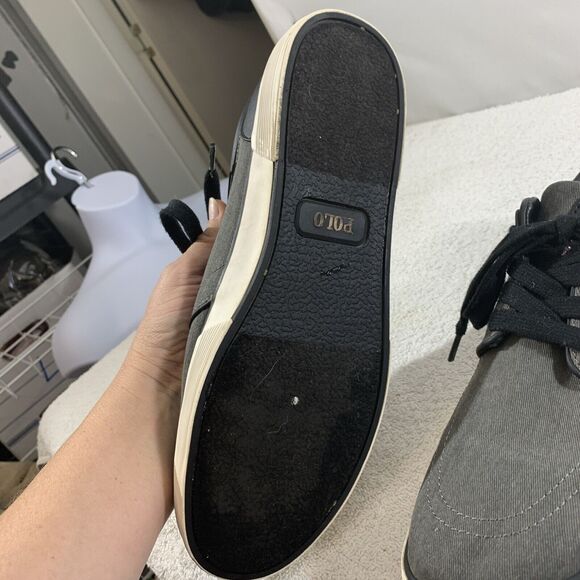 Polo Ralph Lauren Faxon Low Sneaker Shoes Men’s Size 10 Gray - Picture 5 of 7